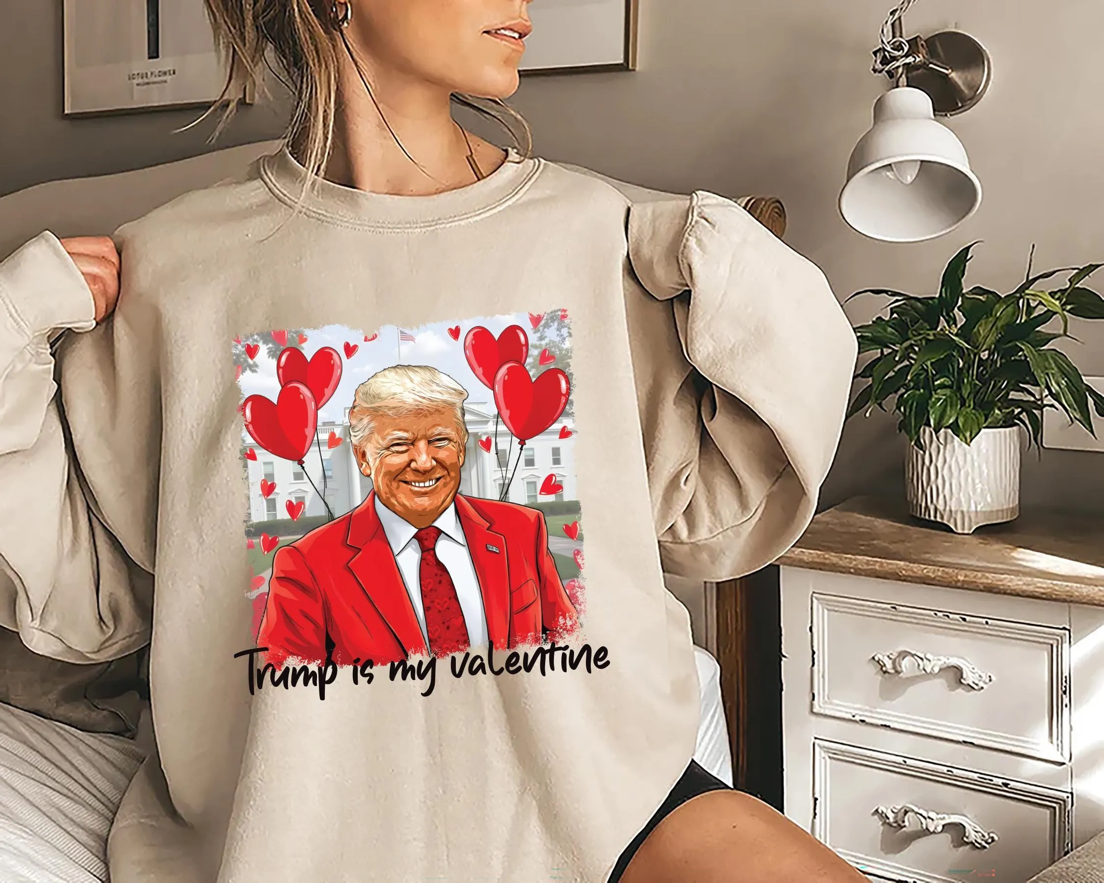 Trump Is My Valentine Sweatshirt, Retro Valentine Shirt, Funny Trump, Trump Valentine, Political Maga Valentine Shirt