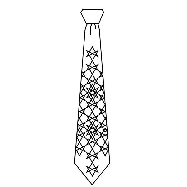 Unicursal Hexagram Microfiber Necktie