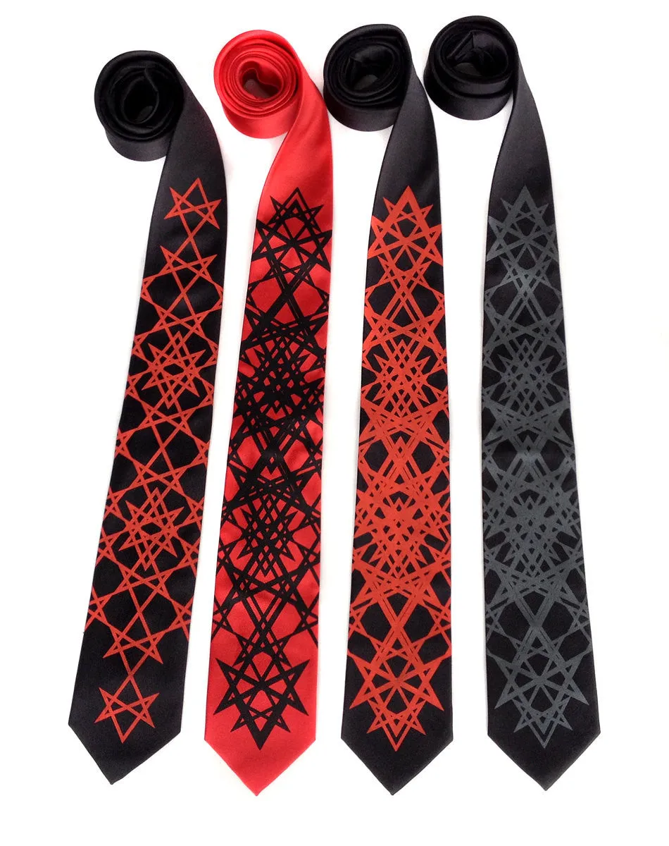 Unicursal Hexagram Microfiber Necktie