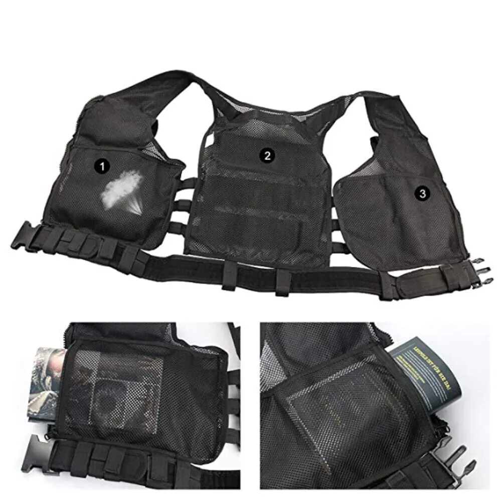 US Tactical Vest Military Gun Holder Durable Police Combat Assault Gear Fashion