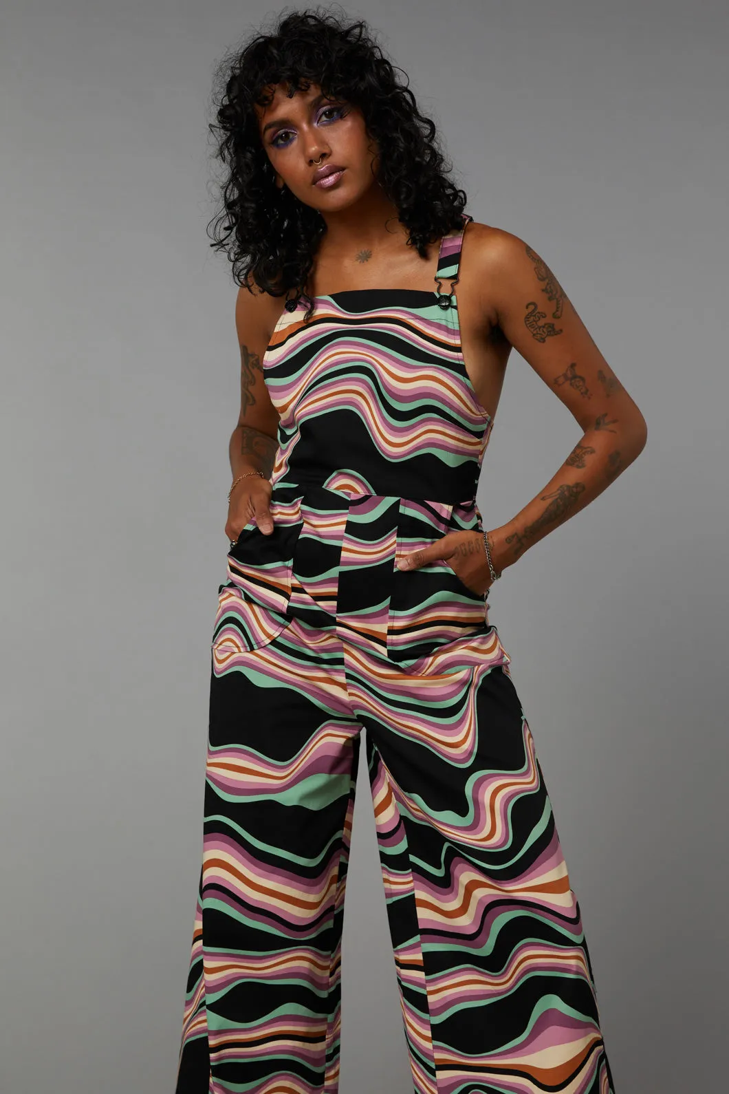 Wave Craze Print Overall