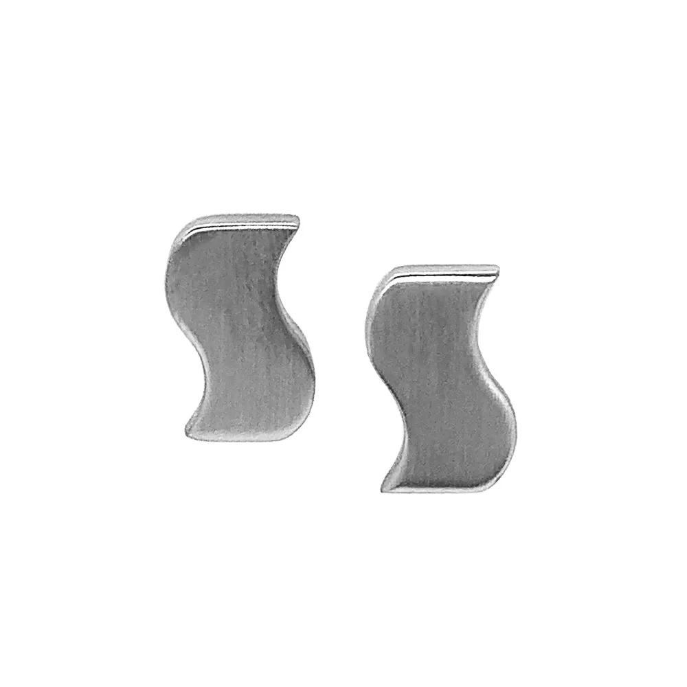 Wave Stainless Steel Stud Earrings