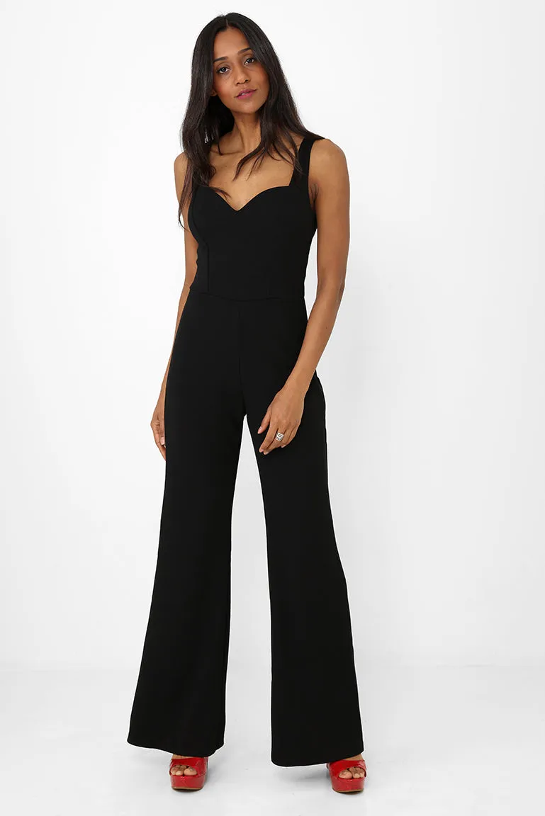 Wide Leg Black Jumpsuit