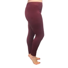 WINE SUEDETTE HIGH RISE LEGGINGS