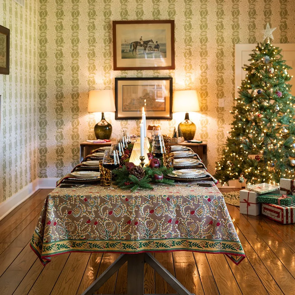 Winter Pinecone Tablecloth