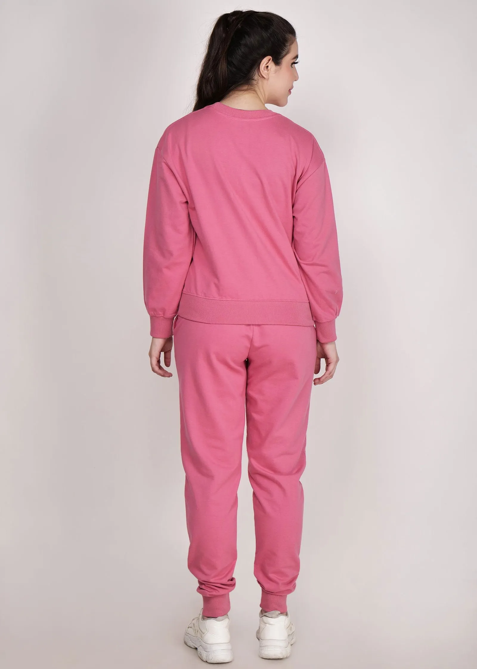 WOMEN WINTER WEAR CO-ORD SET MATTE PINK