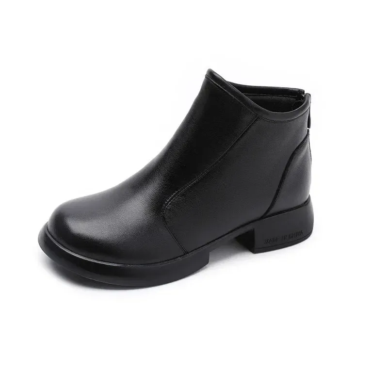 Women's Casual Shoes - Genuine Leather Ankle Botas - TSS151