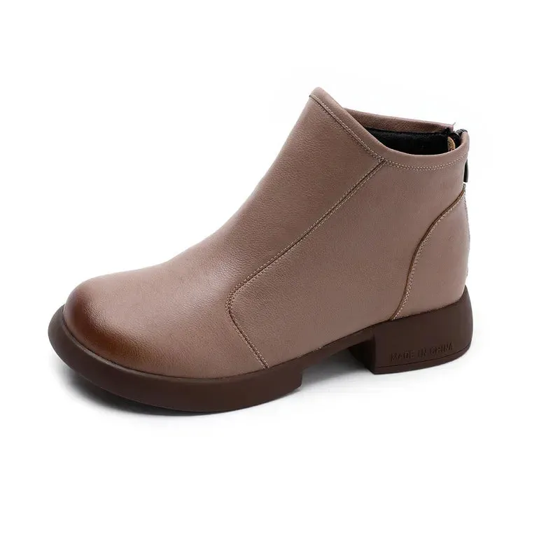 Women's Casual Shoes - Genuine Leather Ankle Botas - TSS151