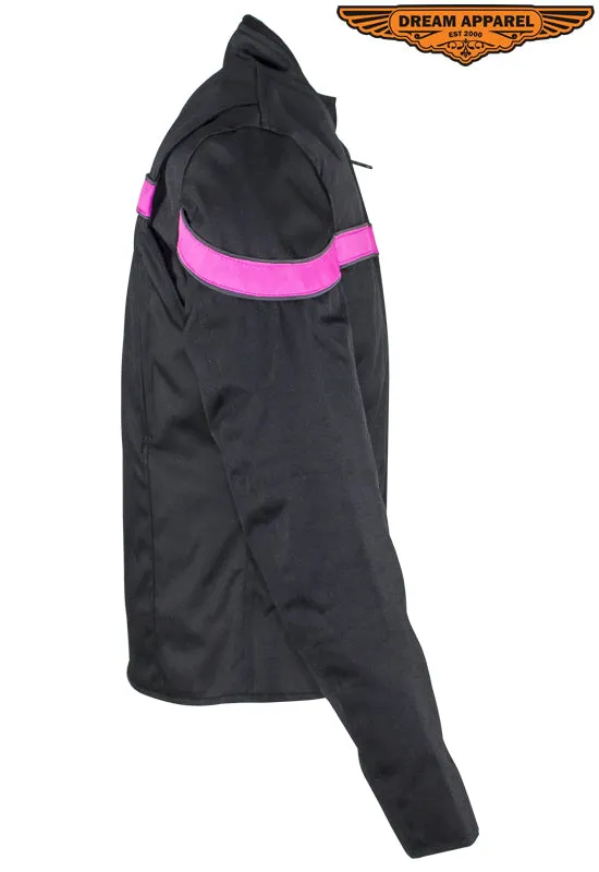 Women’s Hot Pink Racing Textile Motorcycle Jacket