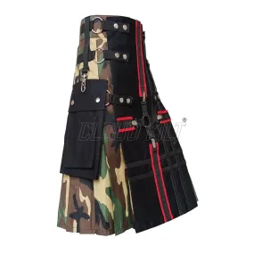 Woodland Camo Tactical Fashion Kilt