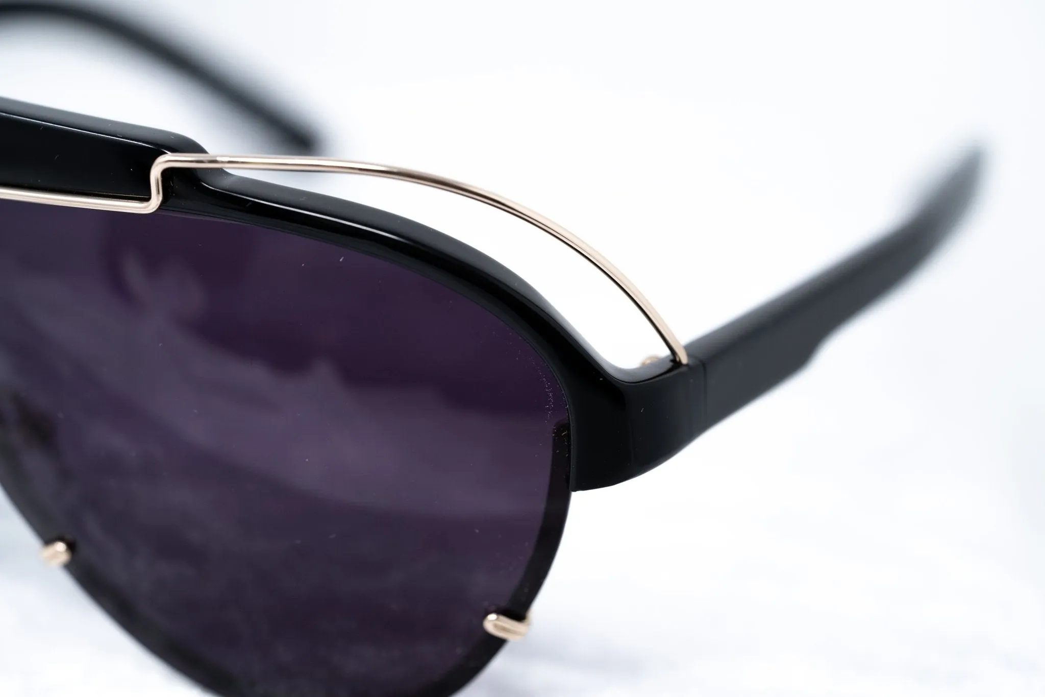 Yohji Yamamoto Sunglasses Black and Purple YY11ASTRONAUTC1SUN