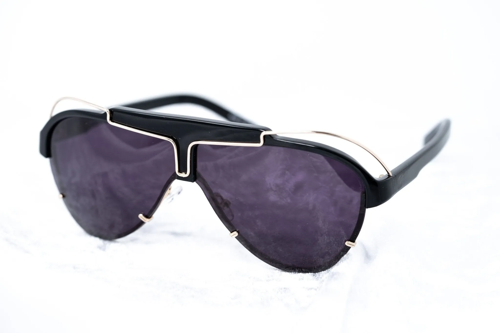 Yohji Yamamoto Sunglasses Black and Purple YY11ASTRONAUTC1SUN