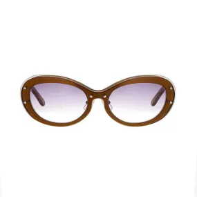 Yohji Yamamoto Sunglasses Cat Eye Brown Frame