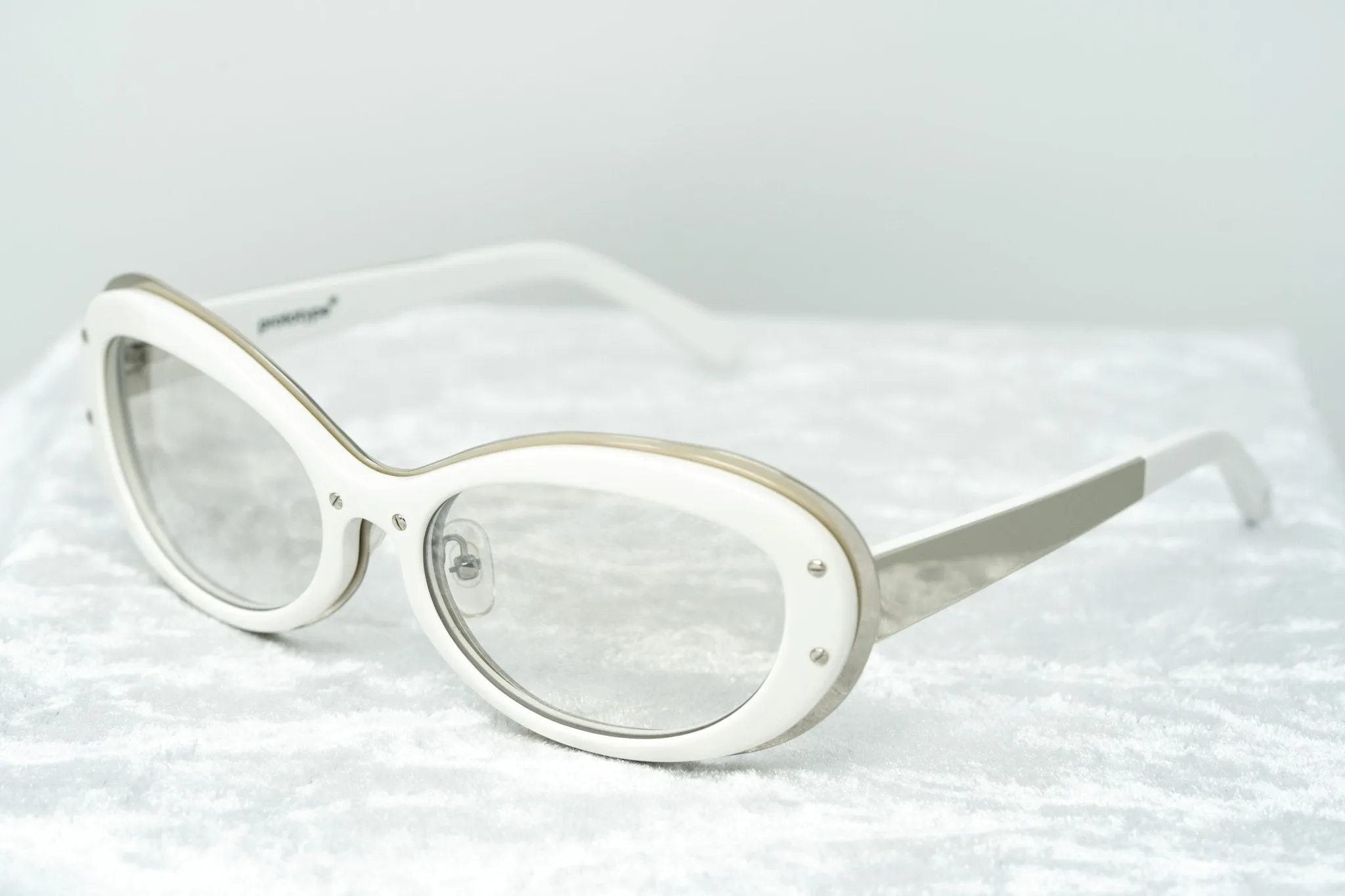 Yohji Yamamoto Sunglasses Cat Eye White and Clear