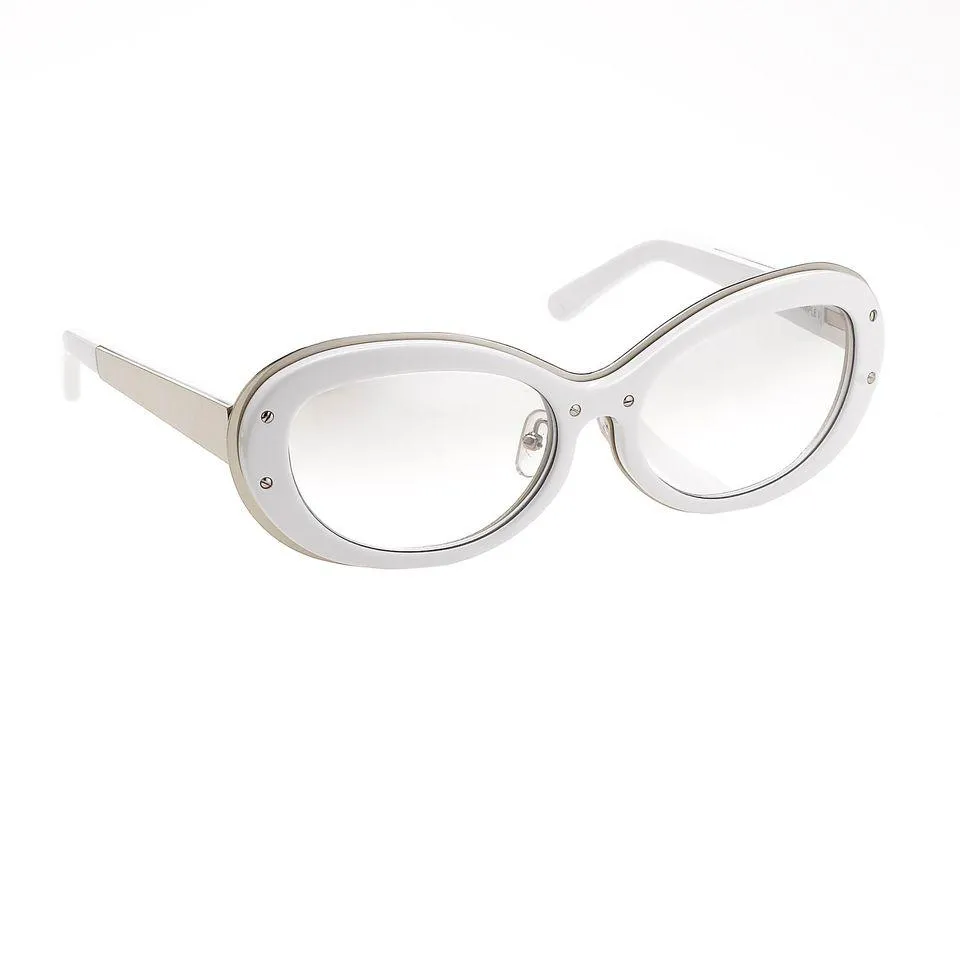 Yohji Yamamoto Sunglasses Cat Eye White and Clear