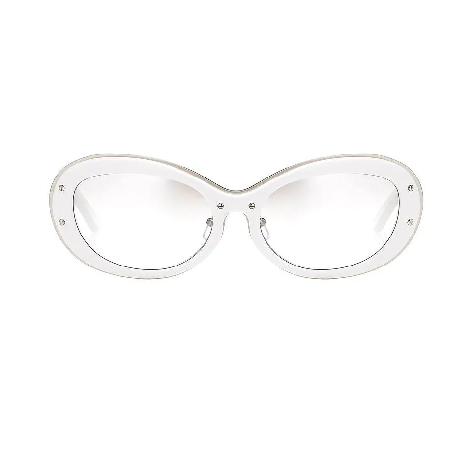 Yohji Yamamoto Sunglasses Cat Eye White and Clear