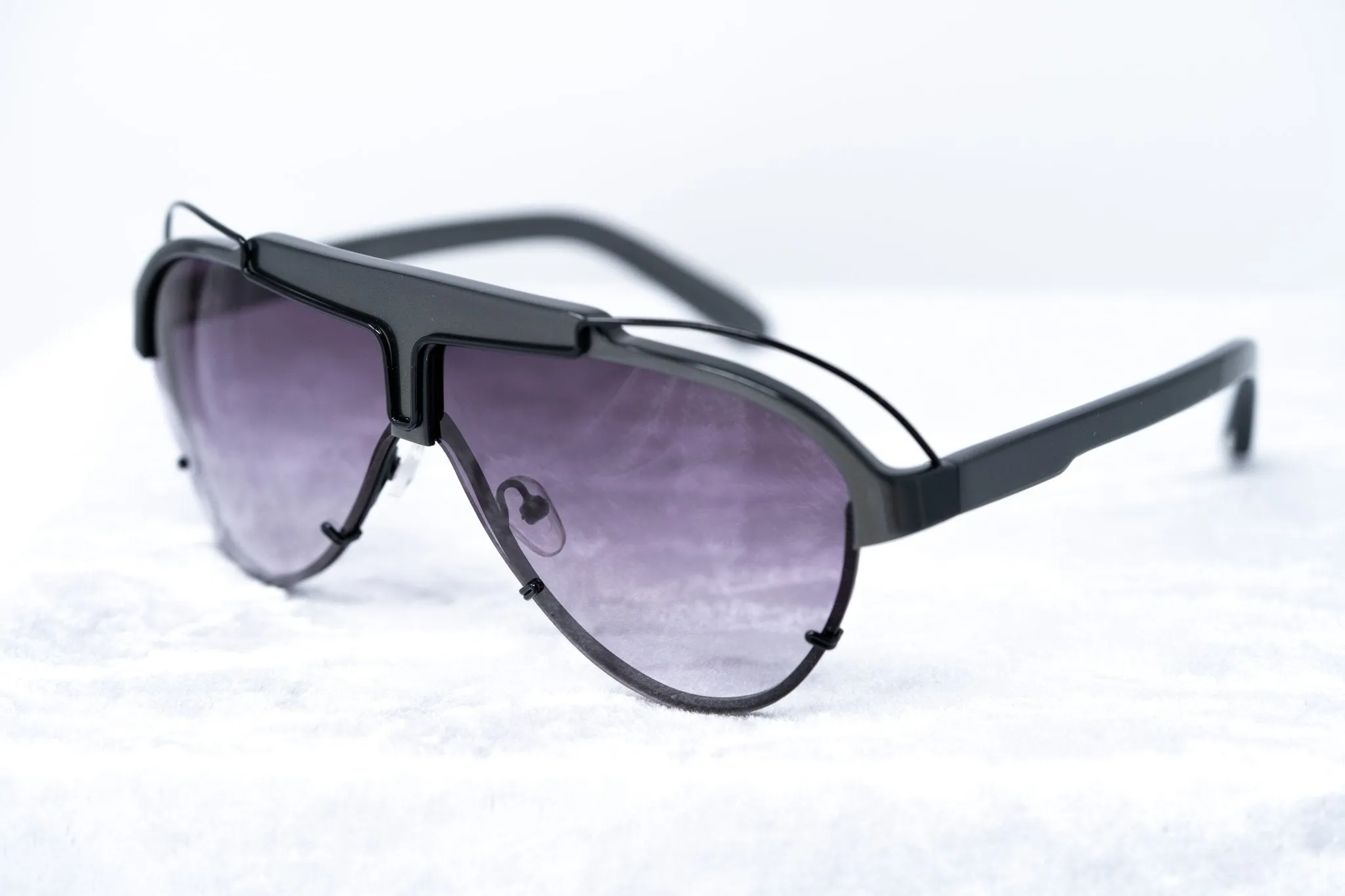 Yohji Yamamoto Sunglasses Grey and Purple YY11ASTRONAUTC3SUN