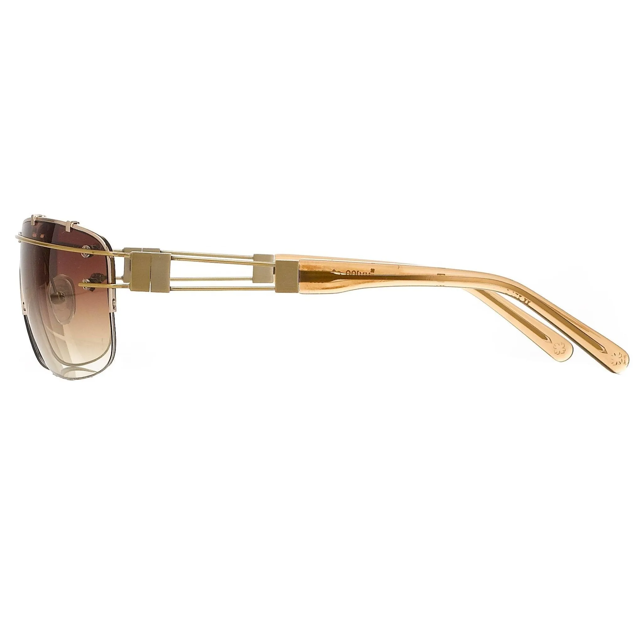 Yohji Yamamoto Sunglasses Rectangular Gold and Brown