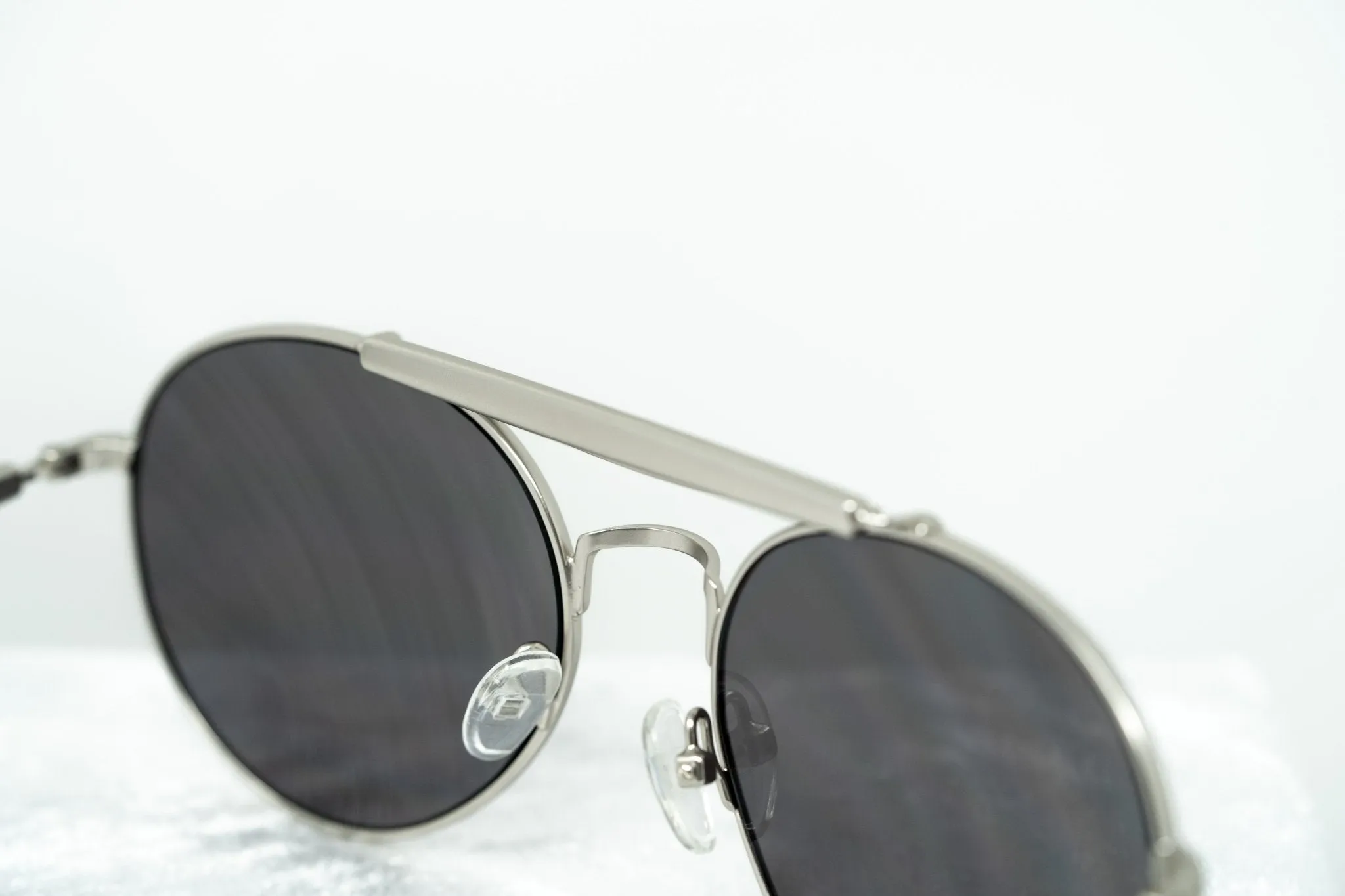 Yohji Yamamoto Sunglasses Round Silver and Grey YY12RIDERC1SUN